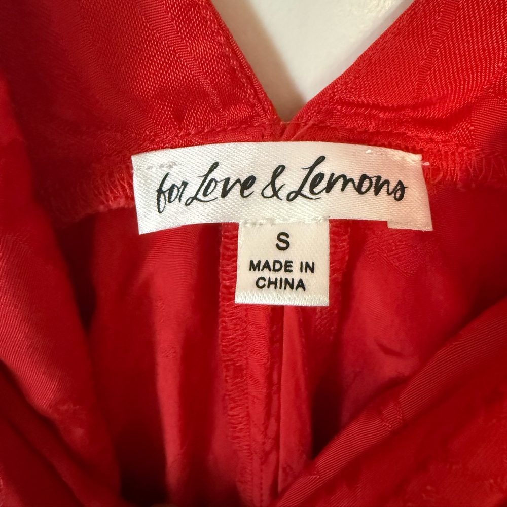 For Love & Lemons Ilana Midi Dress in Red / Size S - Picture 6 of 6